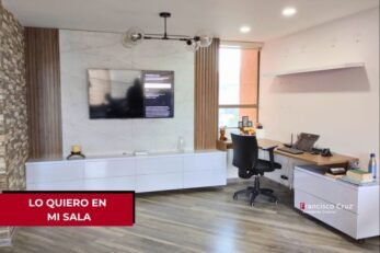 Diseño de centro de entretenimiento a medida en Bogotá por Francisco Cruz Interiores con mobiliario arquitectónico para televisión.