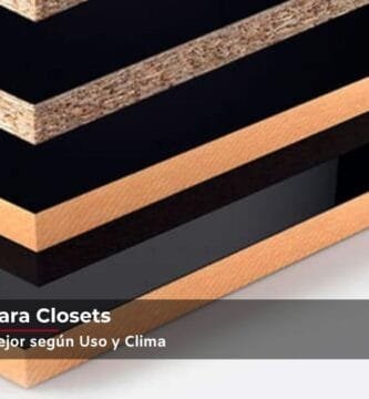 Tableros de madera natural e industrializada utilizados en la fabricación de closets a medida, seleccionados según uso, clima y durabilidad.