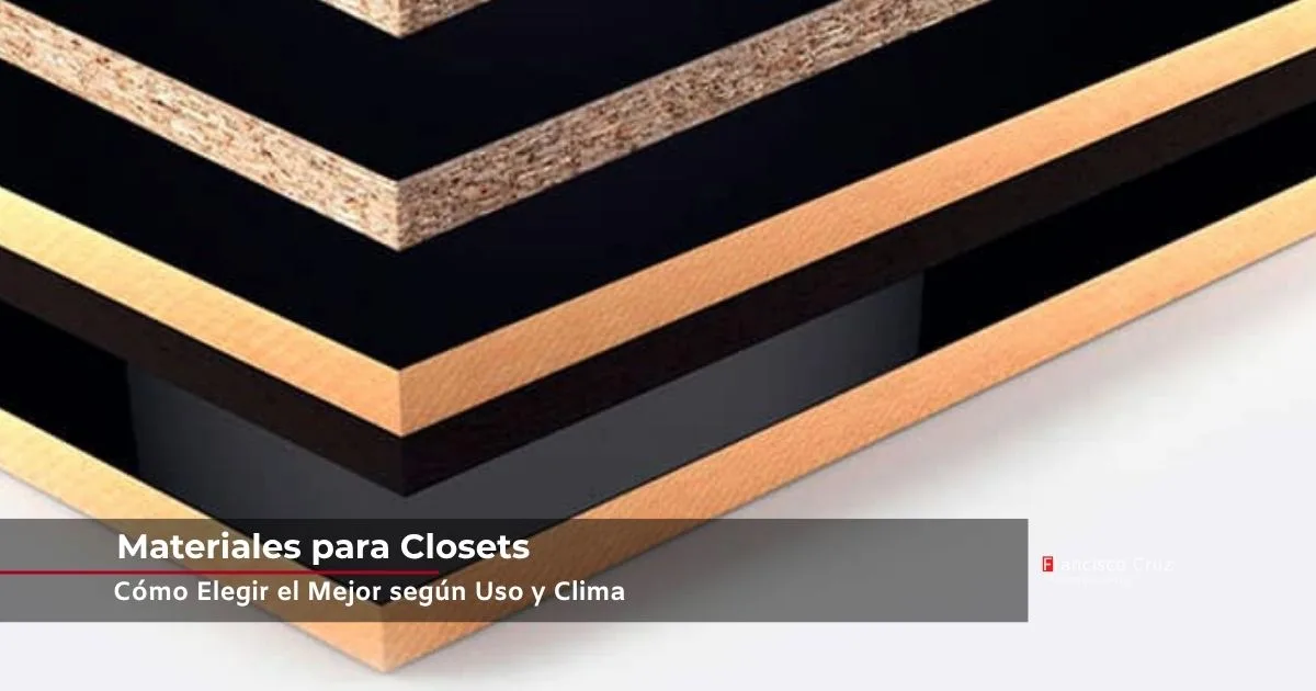 Materiales para closets a la medida en Bogotá — Francisco Cruz Interiores
