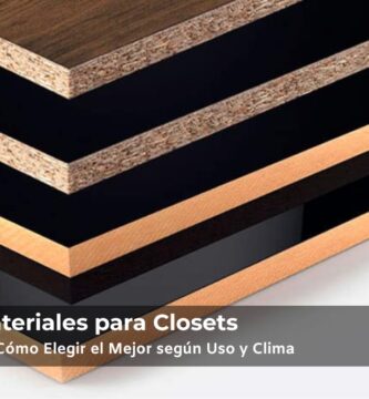 Tableros de madera natural e industrializada utilizados en la fabricación de closets a medida, seleccionados según uso, clima y durabilidad.