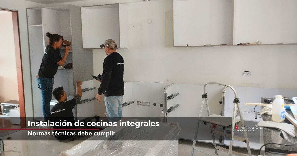 Instalación de cocinas integrales en proyecto residencial en Usaquén, Bogotá
