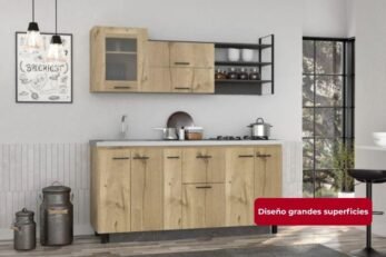 Módulos de cocina prefabricados en medidas estándar disponibles en grandes superficies de Bogotá