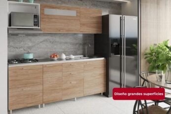 Cocina de módulos prefabricados en rango ECO, solución de precio mínimo para quien prioriza rapidez sobre permanencia y personalización